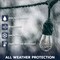 Luxrite 24FT LED Outdoor String Lights Commercial Grade Waterproof 12 Edison S14 Bulbs IP65 Hanging Lights LR40030-1PK - alternate 5